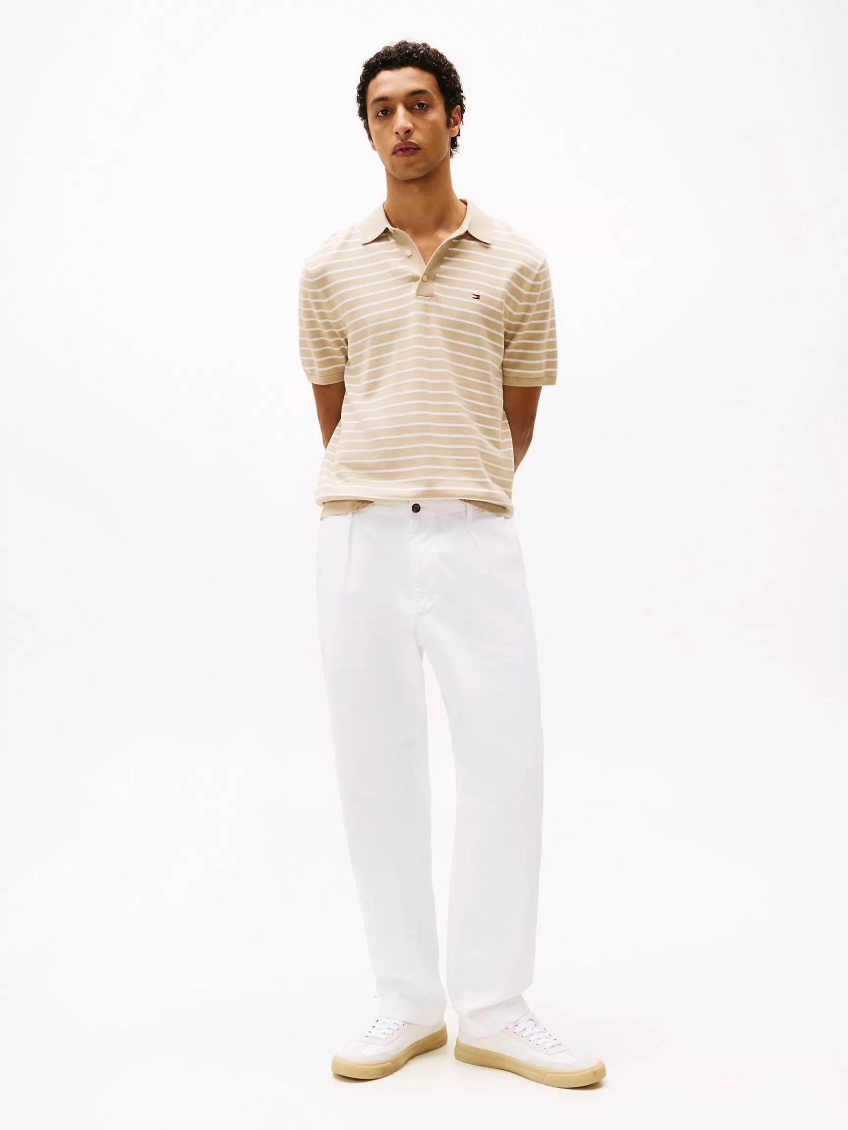 Short-Sleeve Sweater Polo
