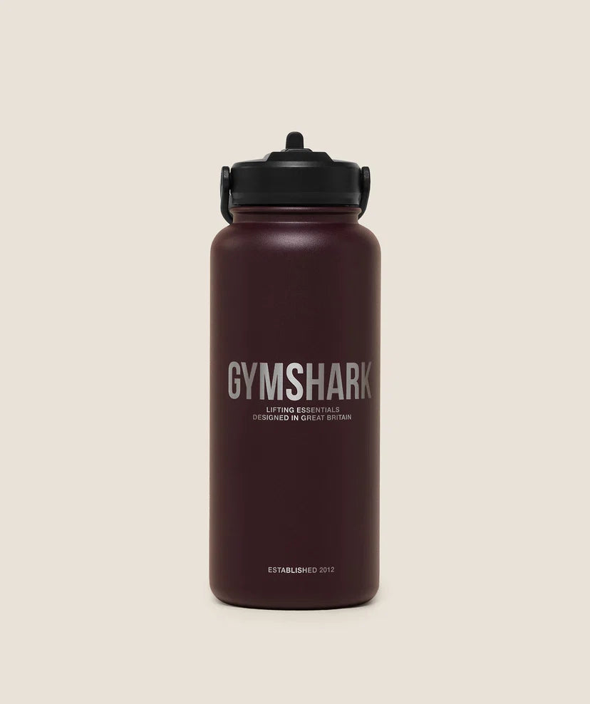 GYMSHARK - Metal Insulated Straw Bottle 1L