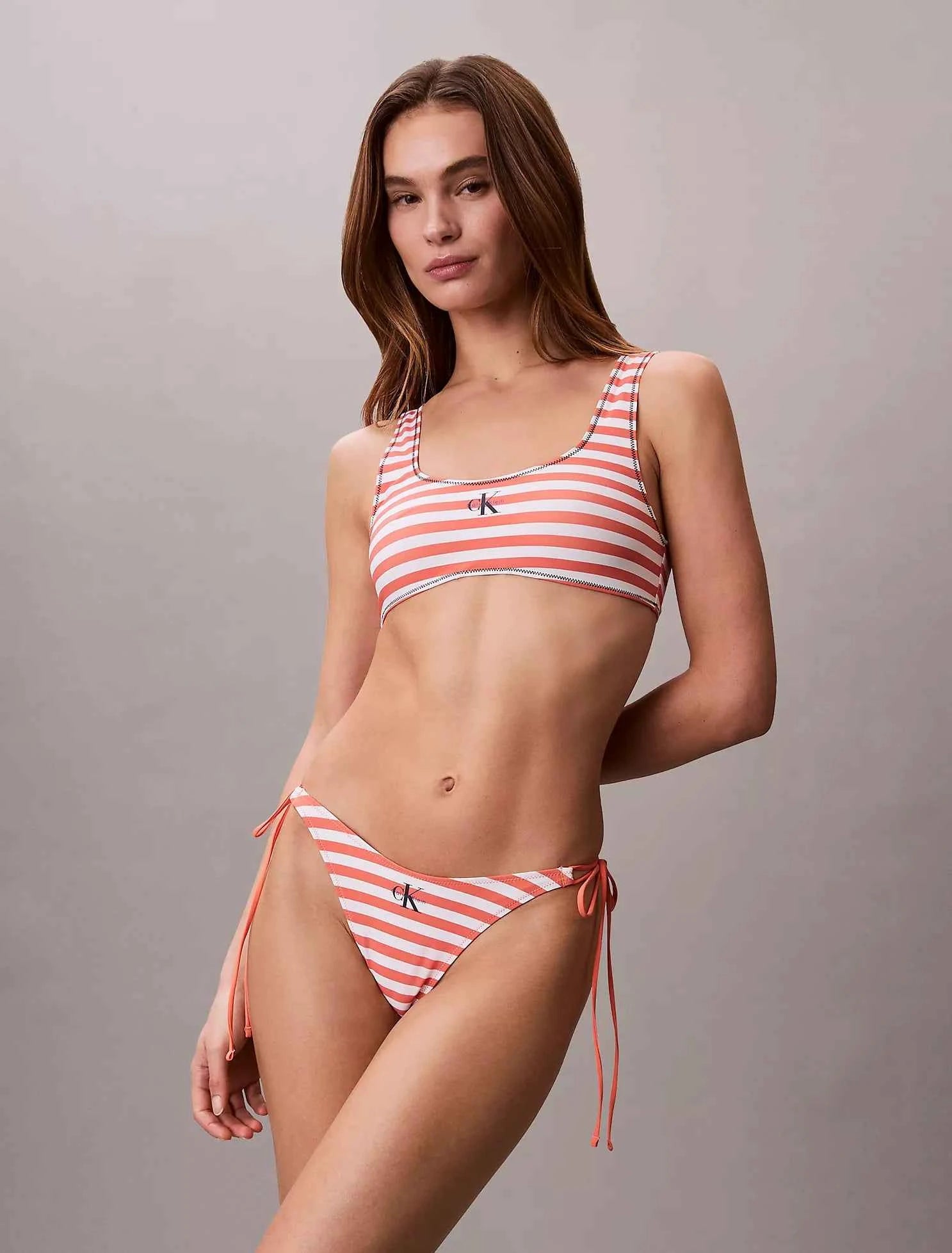 Calvin Klein - Graphic Monogram Swim Side Tie Bikini Bottom