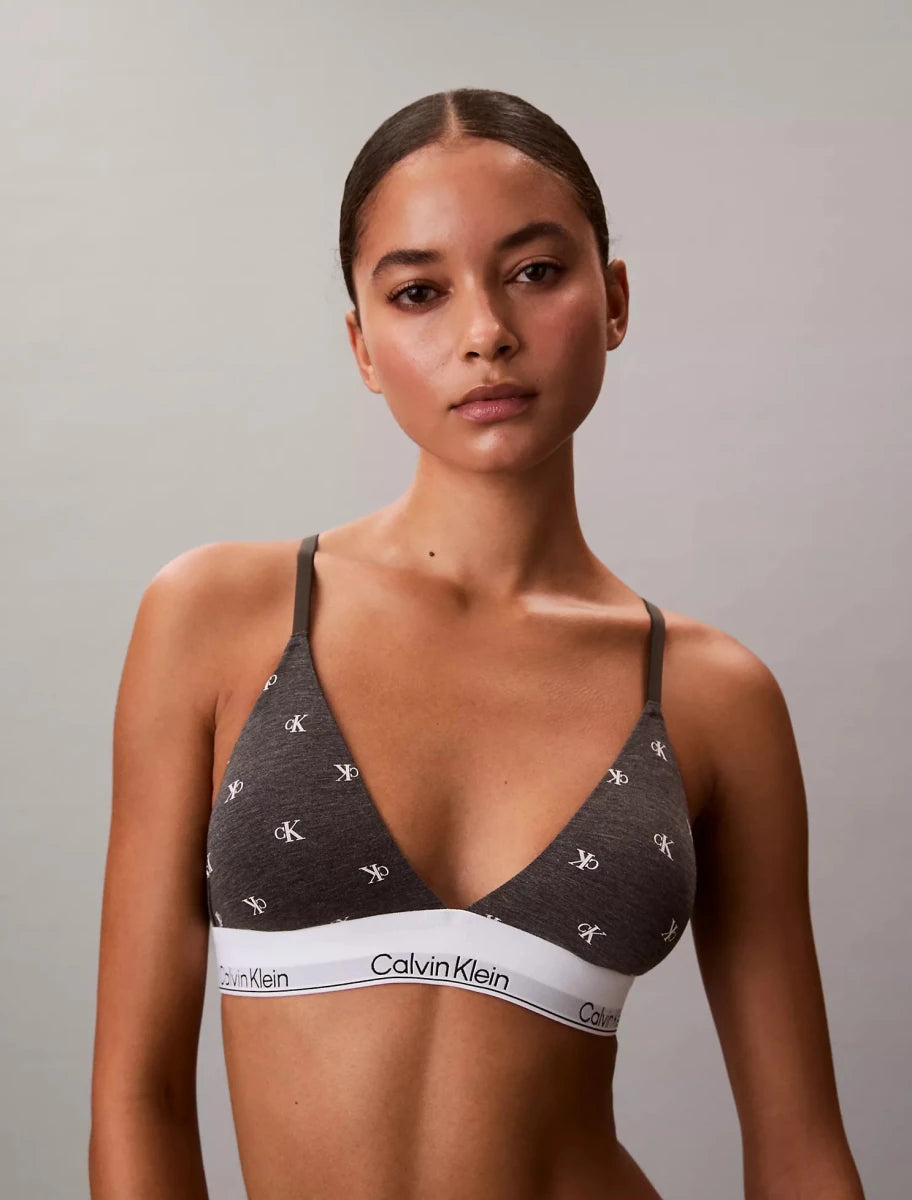 Calvin Klein - Icon Cotton Modal Lightly Lined Triangle Bralette - Brandatak Store