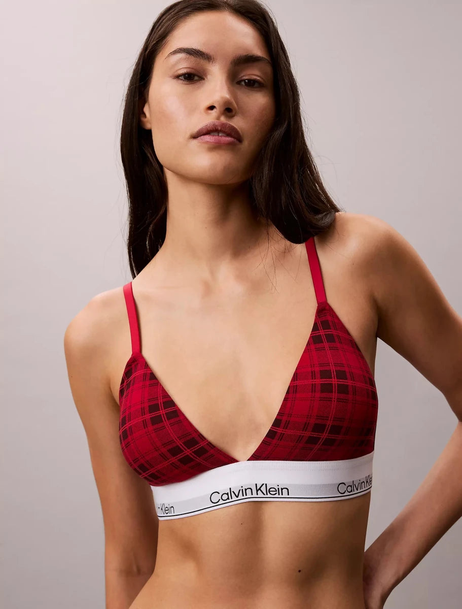 Calvin Klein - Icon Cotton Modal Lightly Lined Triangle Bralette - Brandatak Store