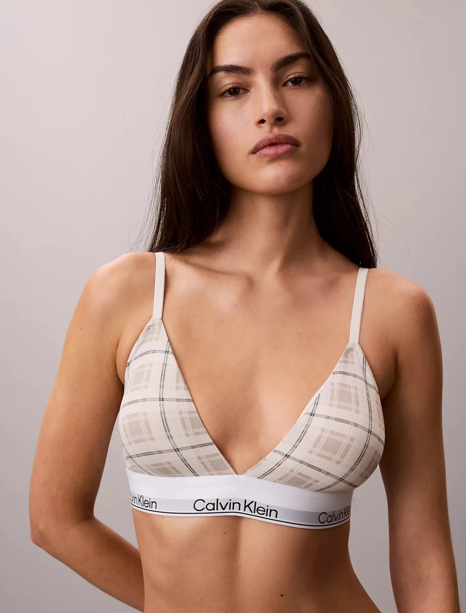 Calvin Klein - Icon Cotton Modal Lightly Lined Triangle Bralette - Brandatak Store