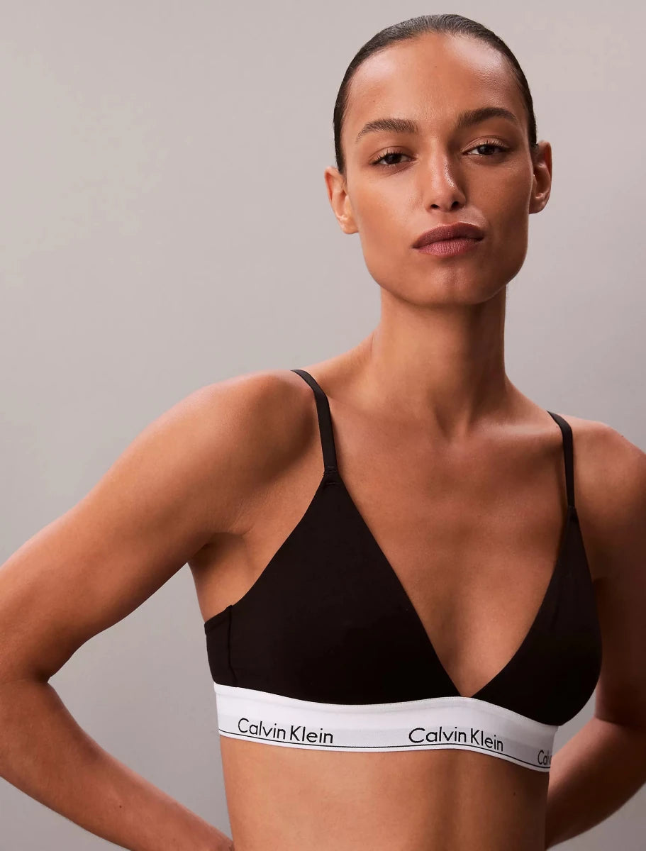 Calvin Klein - Icon Cotton Modal Lightly Lined Triangle Bralette - Brandatak Store