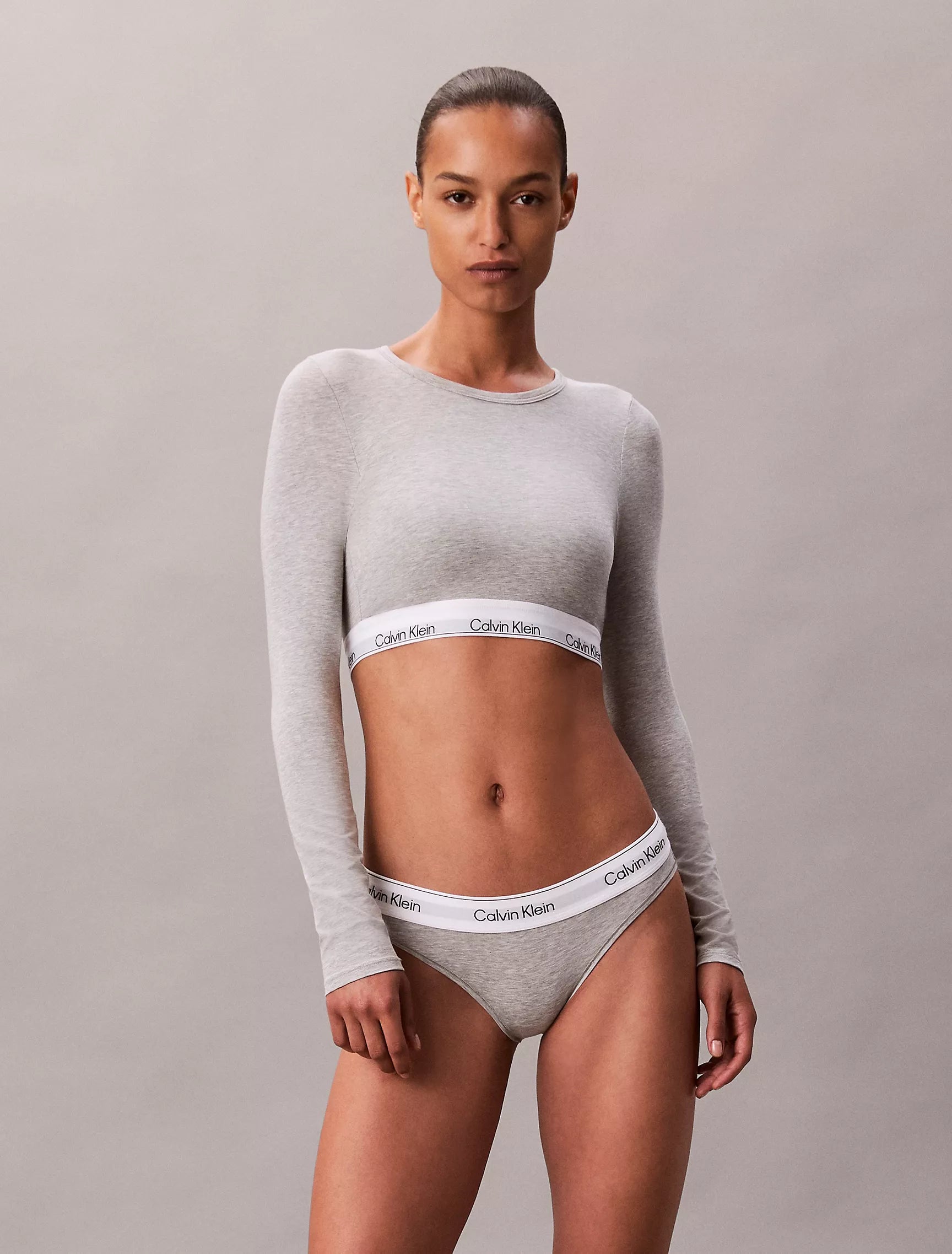 Calvin Klein - Icon Cotton Modal Lightly Lined Long Sleeve Tee Bralette