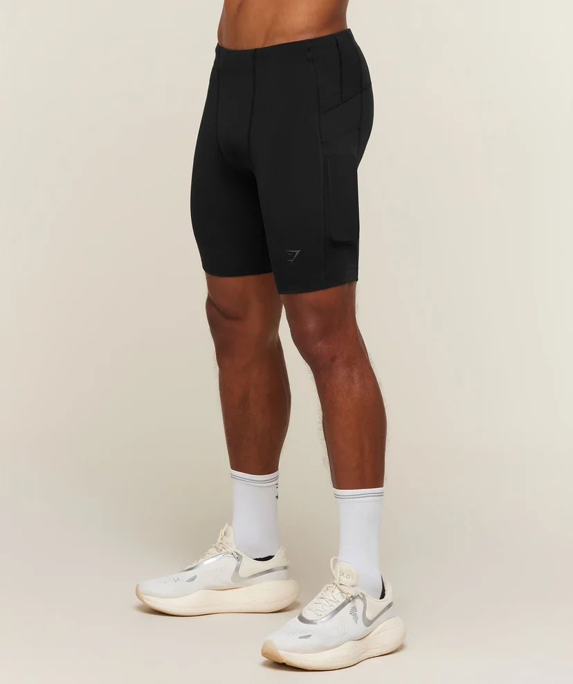 GYMSHARK - Running Elite 7 Pocket Half Tights