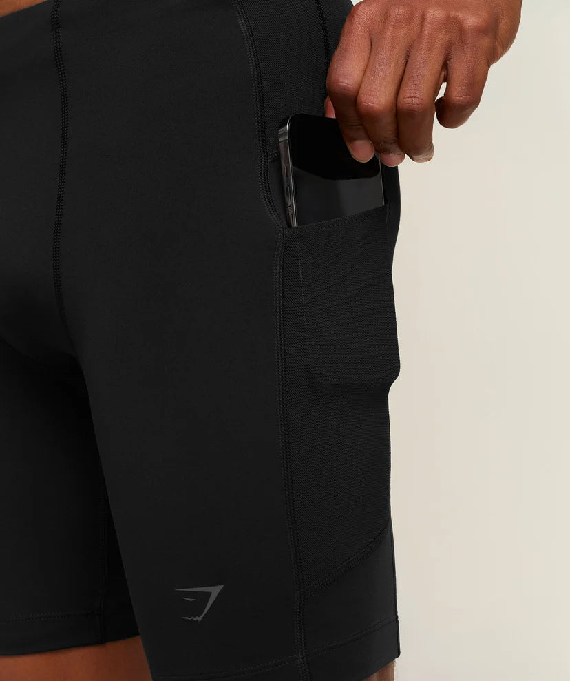GYMSHARK - Running Elite 7 Pocket Half Tights