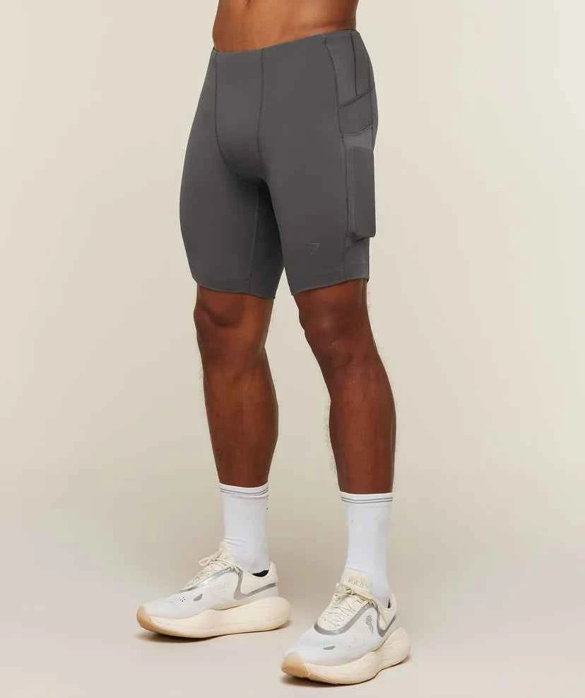 GYMSHARK - Running Elite 7 Pocket Half Tights