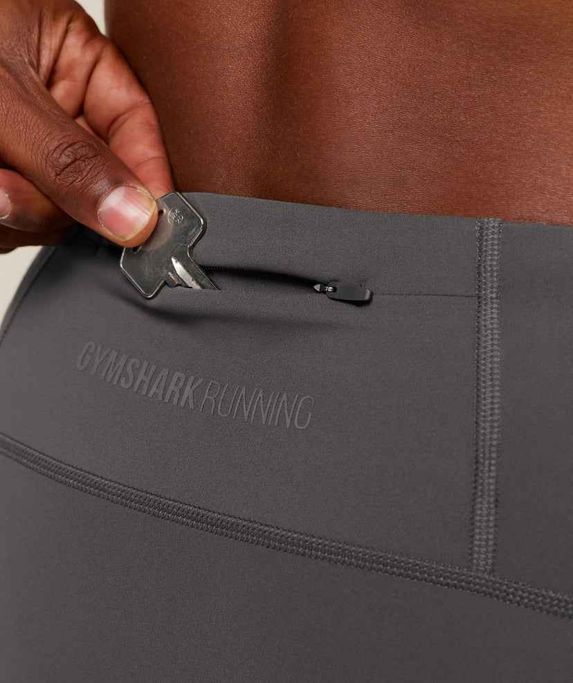 GYMSHARK - Running Elite 7 Pocket Half Tights
