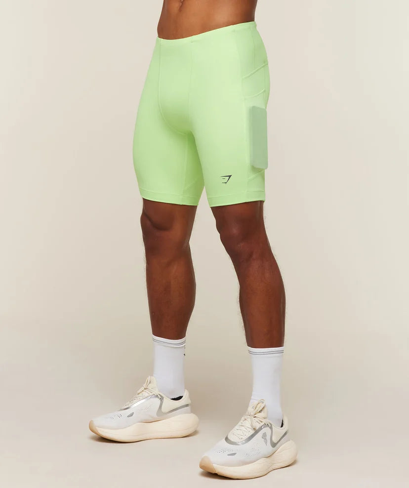 GYMSHARK - Running Elite 7 Pocket Half Tights