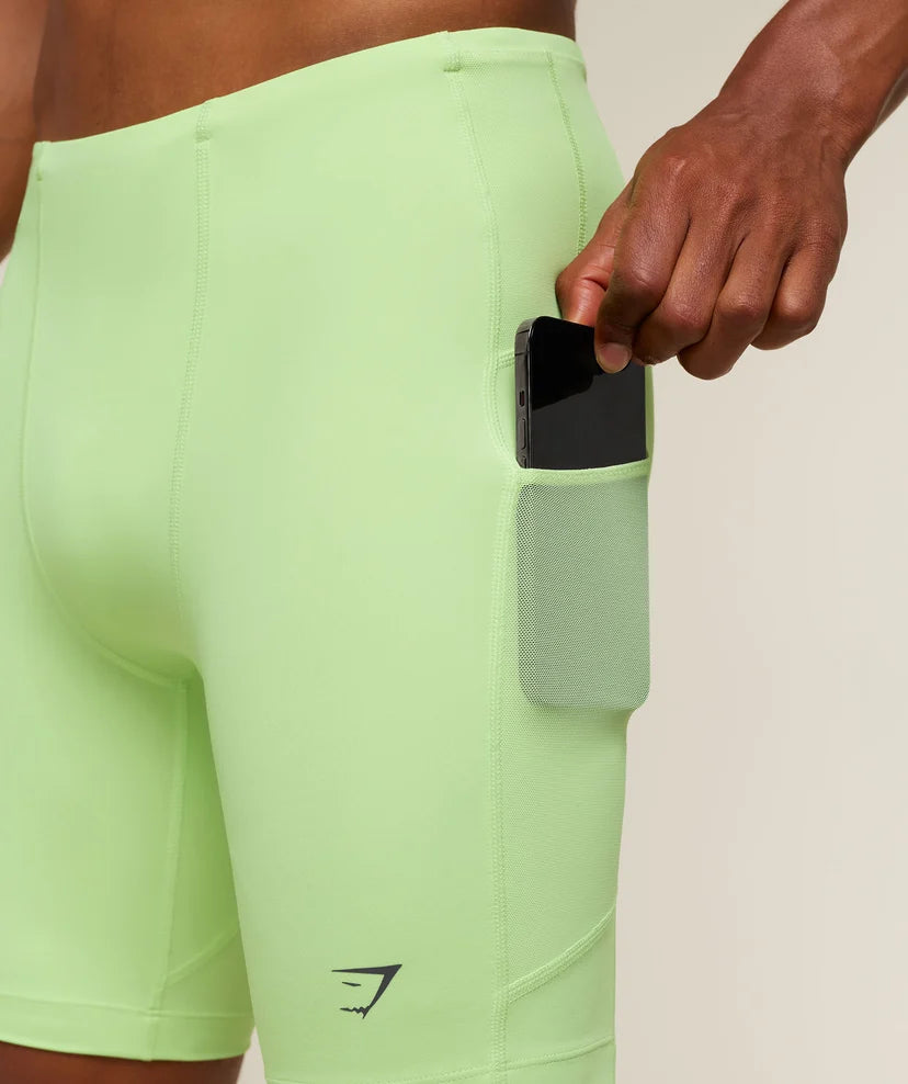 GYMSHARK - Running Elite 7 Pocket Half Tights