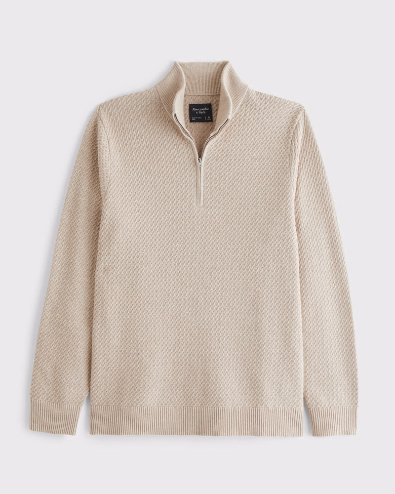 Abercrombie & Fitch - Cable Quarter-Zip Sweater