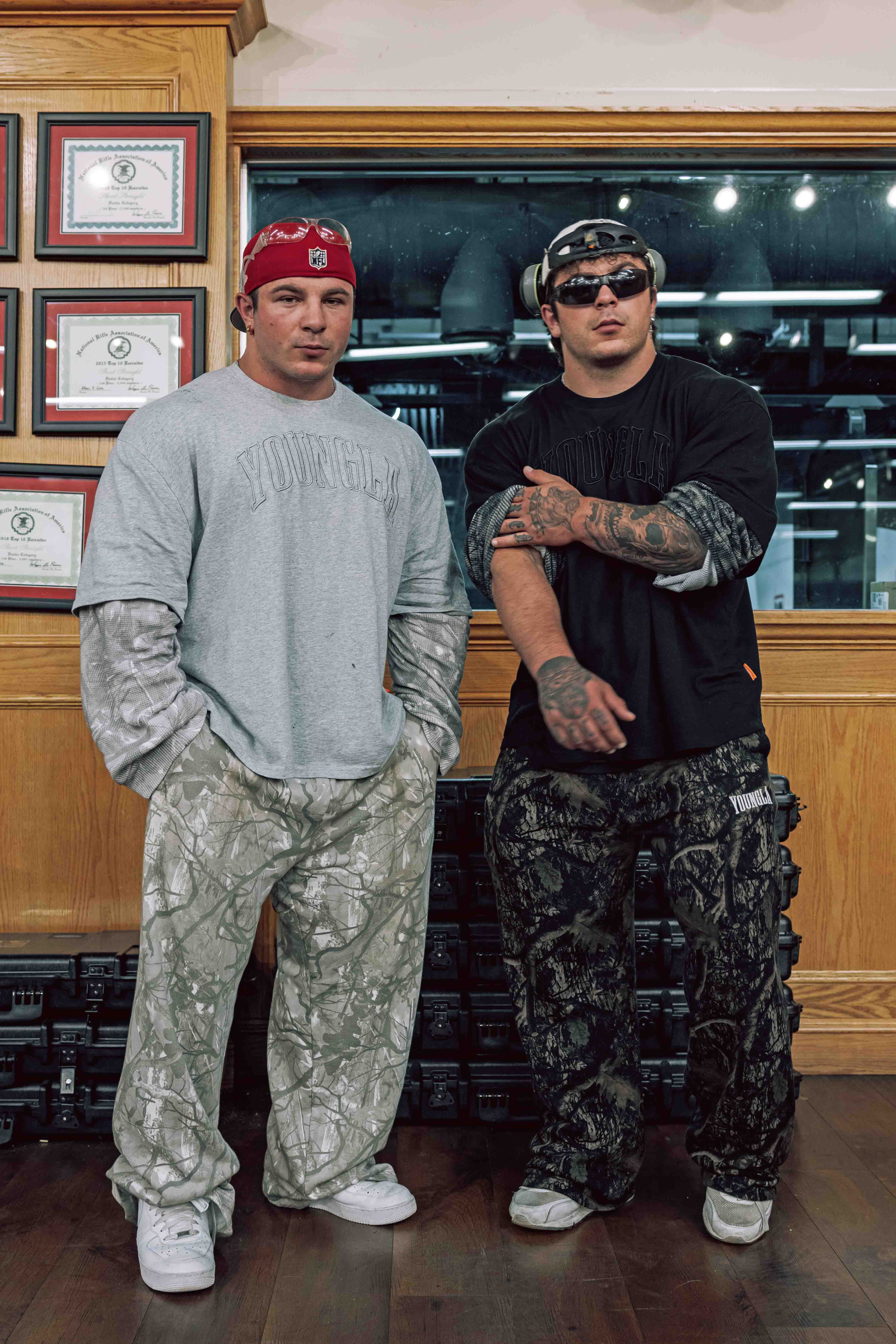 YOUNGLA - 2133 - Tree Camo Baggy Sweats