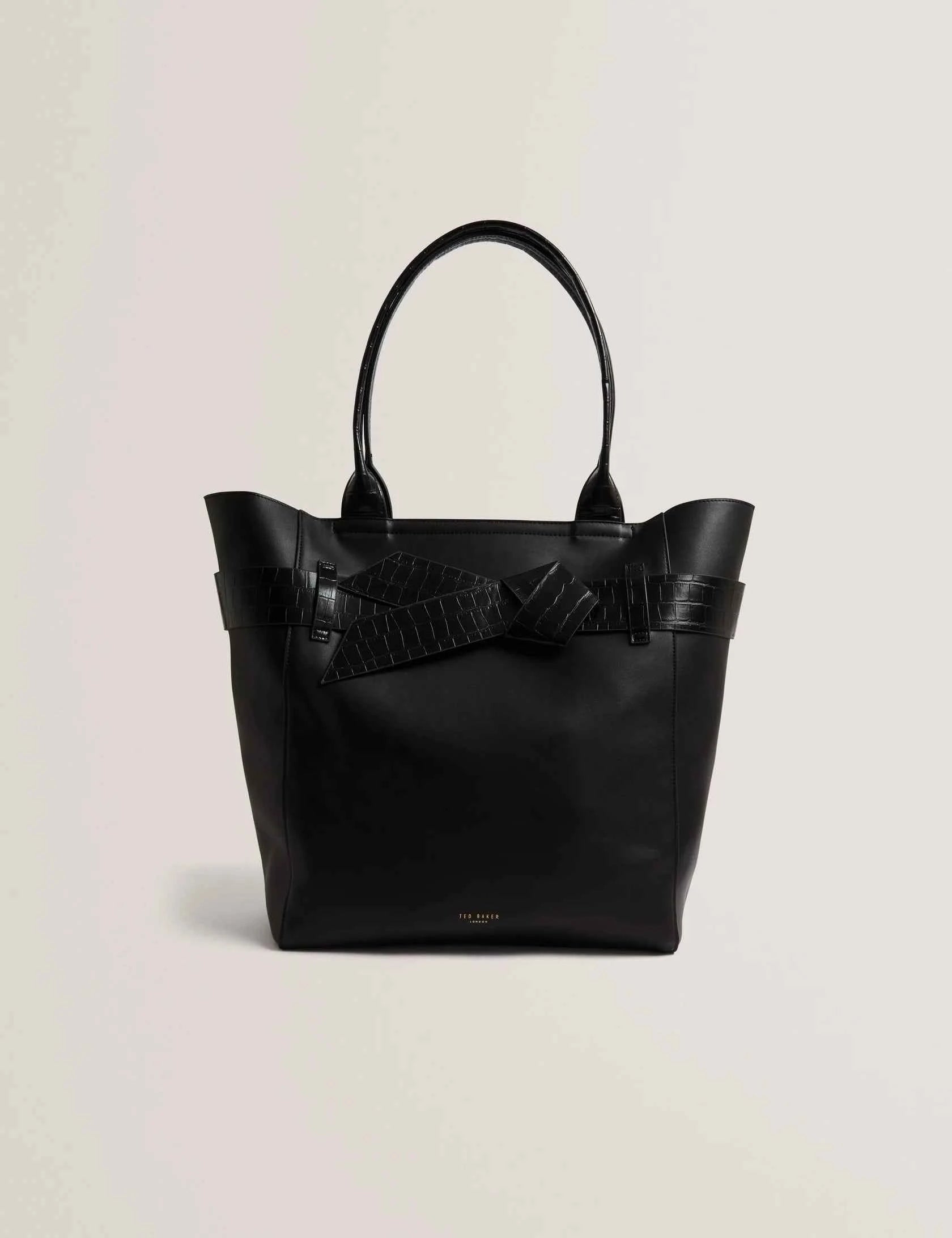 Ted Baker London - JJOSLYN Croc Bow Trim Faux Leather Tote Bag
