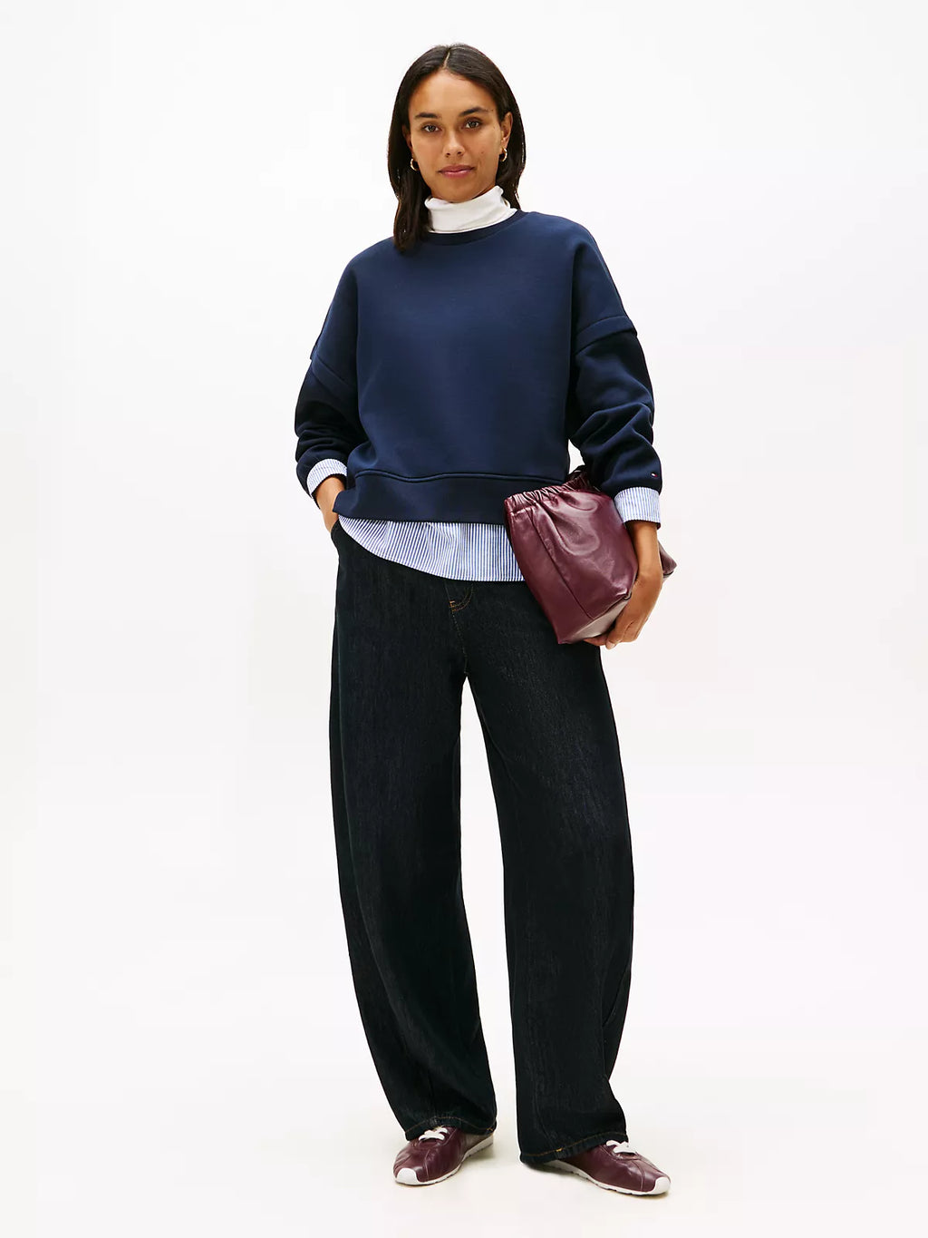 Tommy Hilfiger - Layered-Look Fleece Sweatshirt