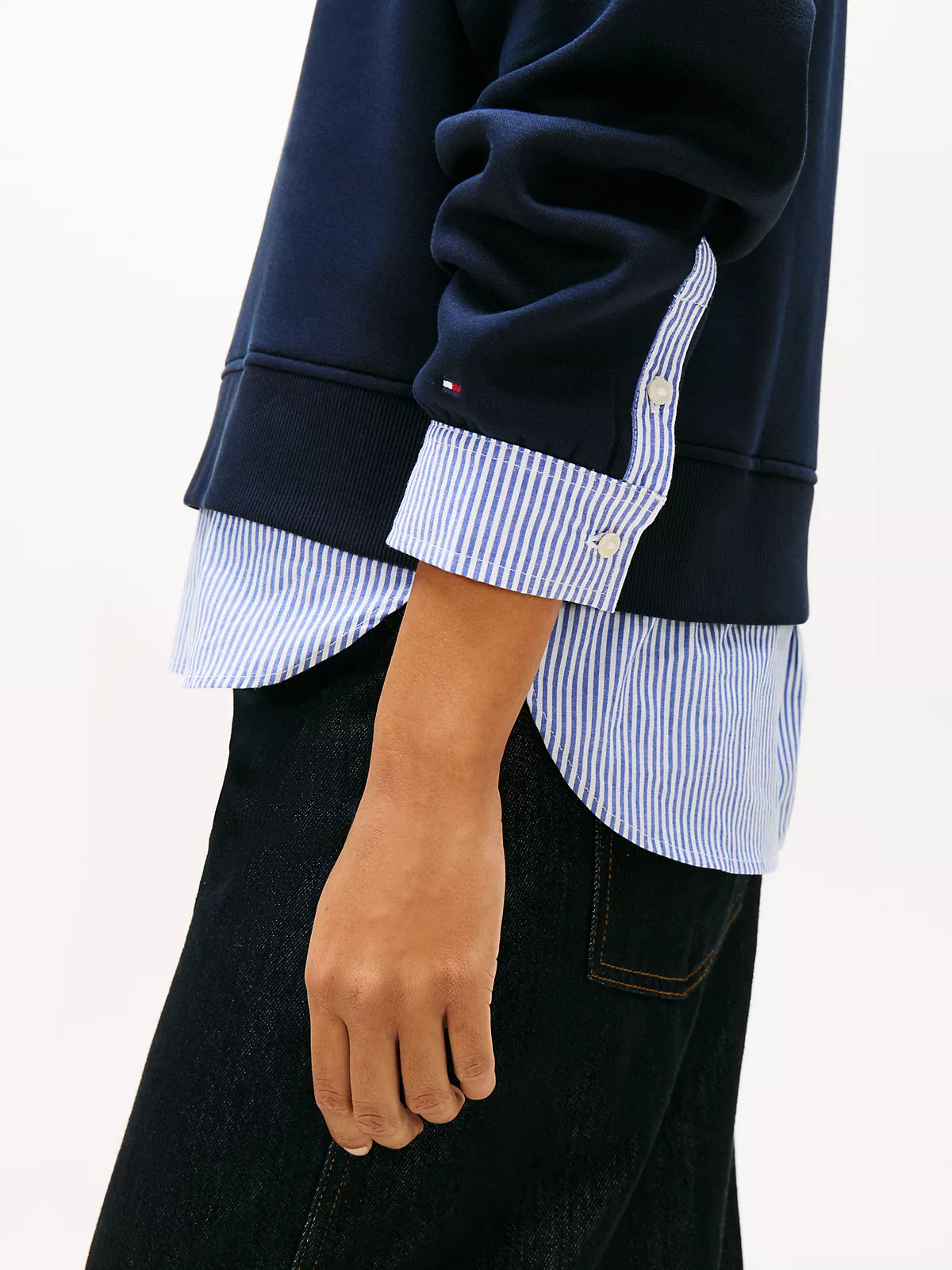 Tommy Hilfiger - Layered-Look Fleece Sweatshirt