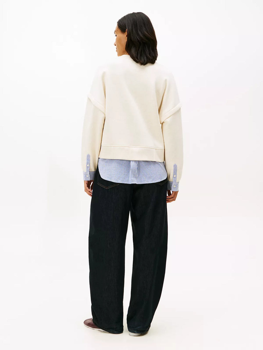 Tommy Hilfiger - Layered-Look Fleece Sweatshirt