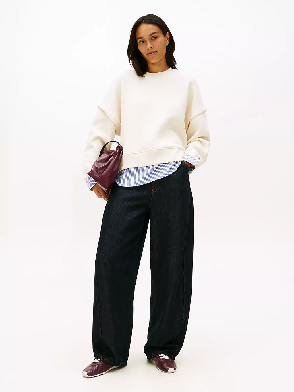 Tommy Hilfiger - Layered-Look Fleece Sweatshirt