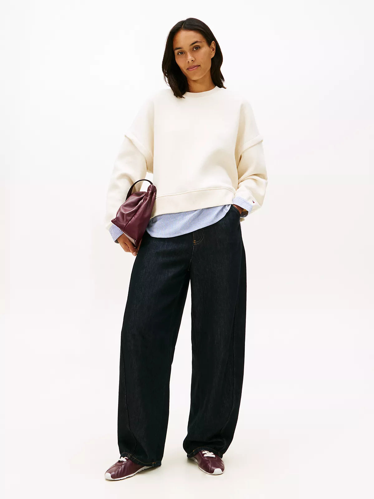 Tommy Hilfiger - Layered-Look Fleece Sweatshirt