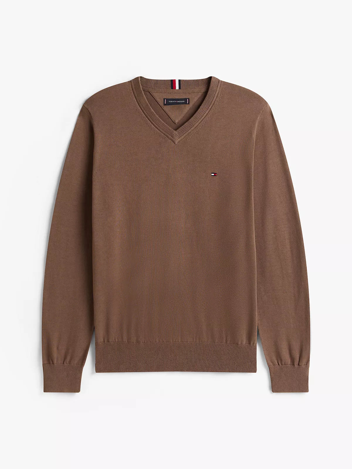 Tommy Hilfiger - Solid Logo V-Neck Sweater