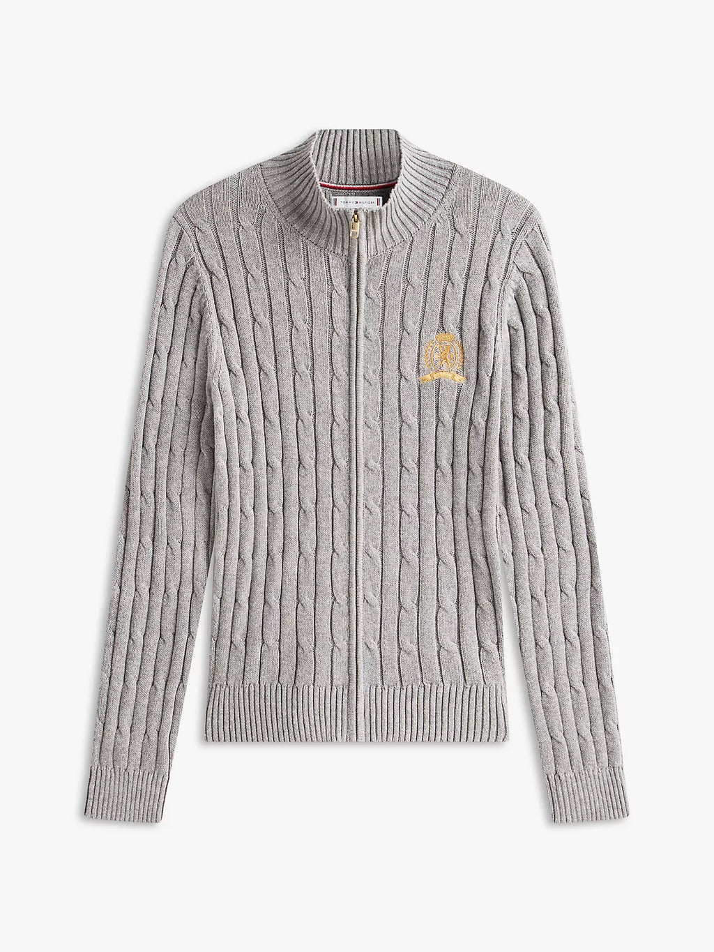 Tommy Hilfiger - Crest Logo Cable Knit Zip Cardigan