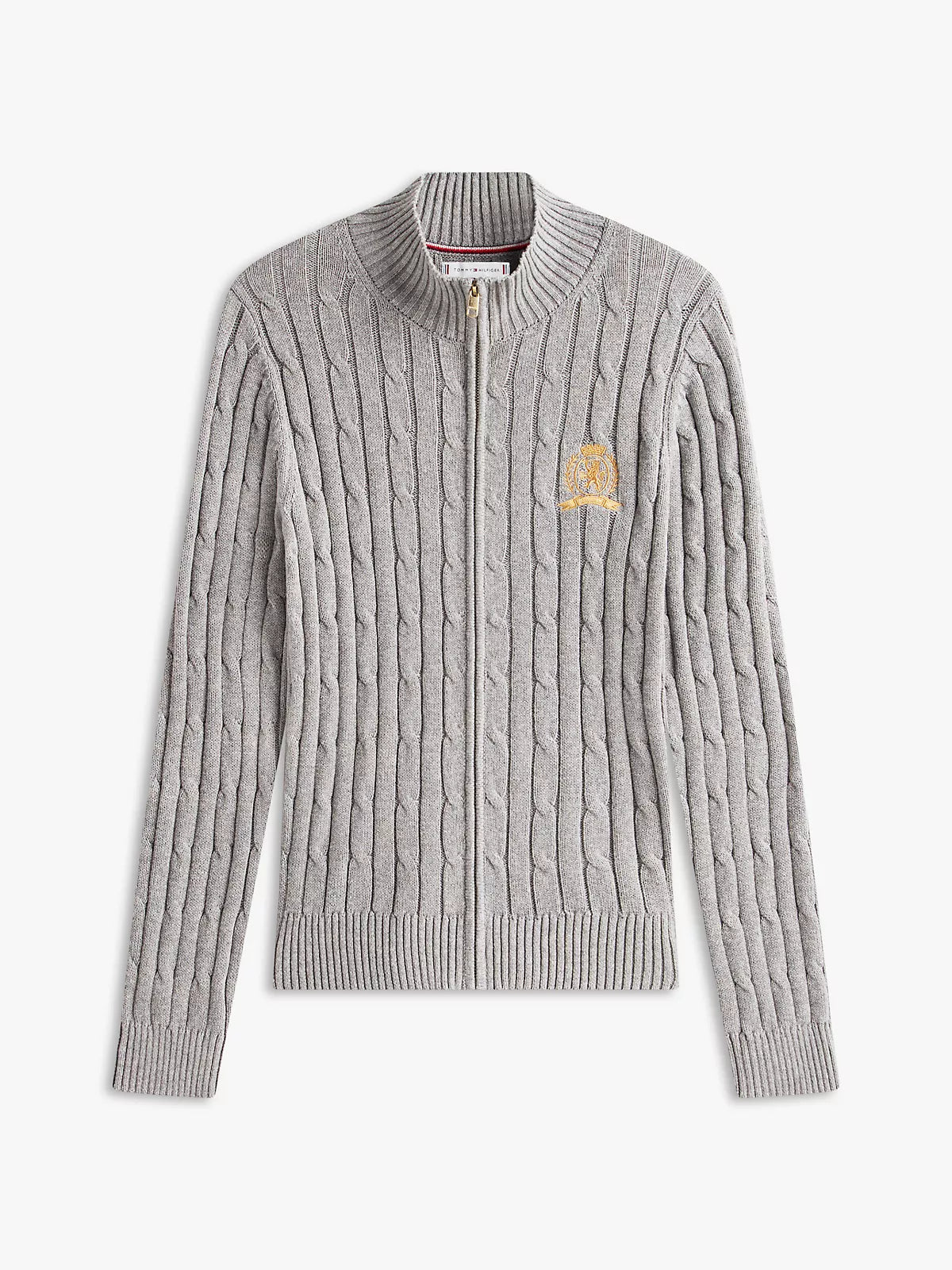 Tommy Hilfiger - Crest Logo Cable Knit Zip Cardigan