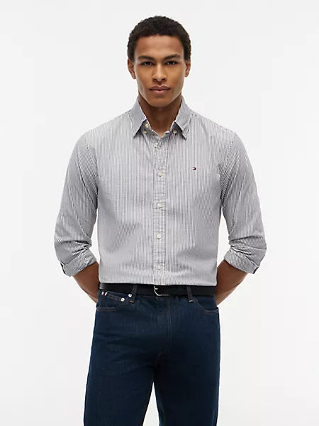 Tommy Hilfiger - Regular Fit Stripe Stretch Oxford Shirt