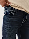 True Religion - ROCCO SKINNY JEAN DARK MAHOGANY WOOD WASH