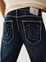 True Religion - ROCCO SKINNY JEAN DARK MAHOGANY WOOD WASH