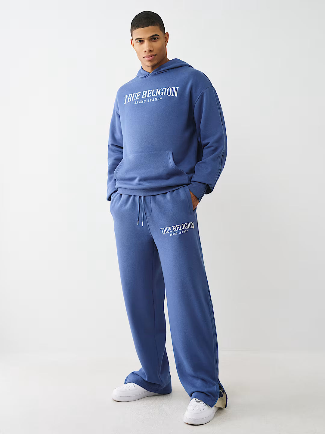 True Religion - Zip-Up Sleeve Hoodie IMMEDIATE