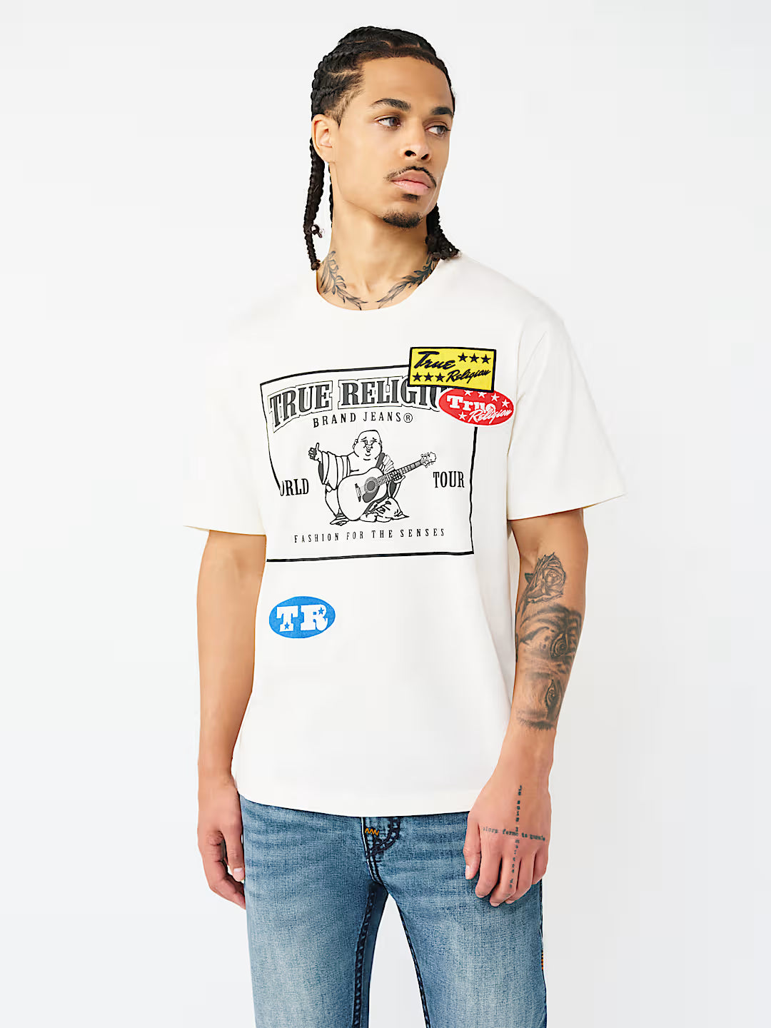 True Religion - World Tour Logo Patch Heavyweight Tee