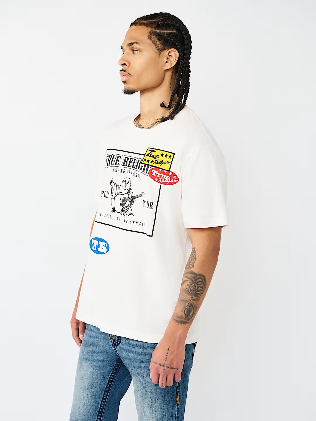 True Religion - World Tour Logo Patch Heavyweight Tee