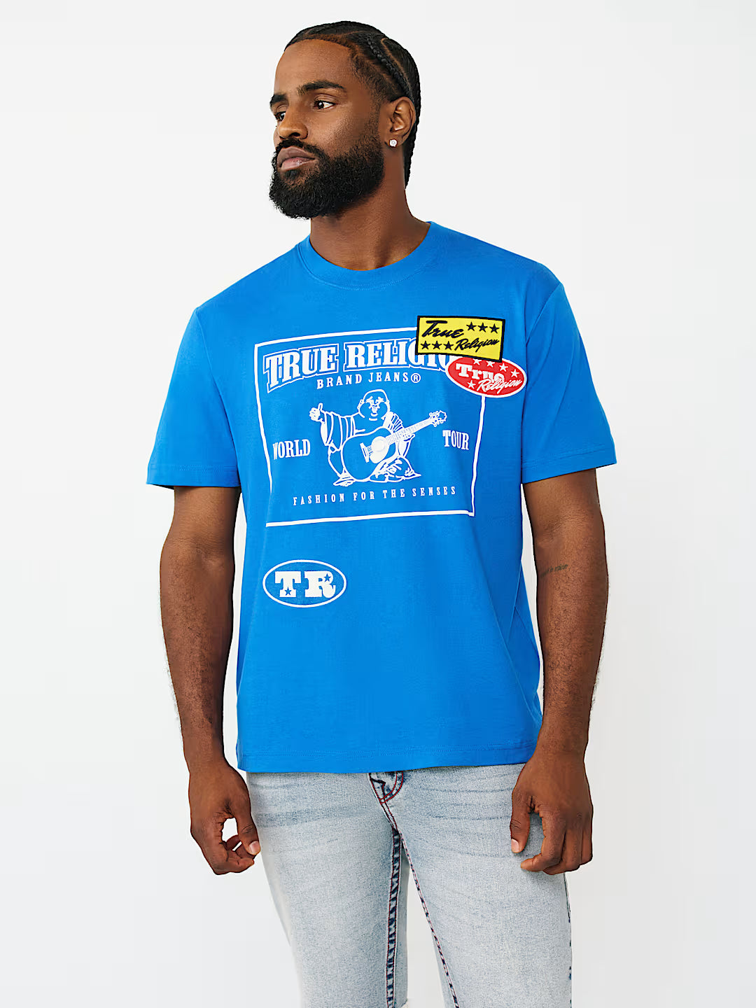 True Religion - World Tour Logo Patch Heavyweight Tee