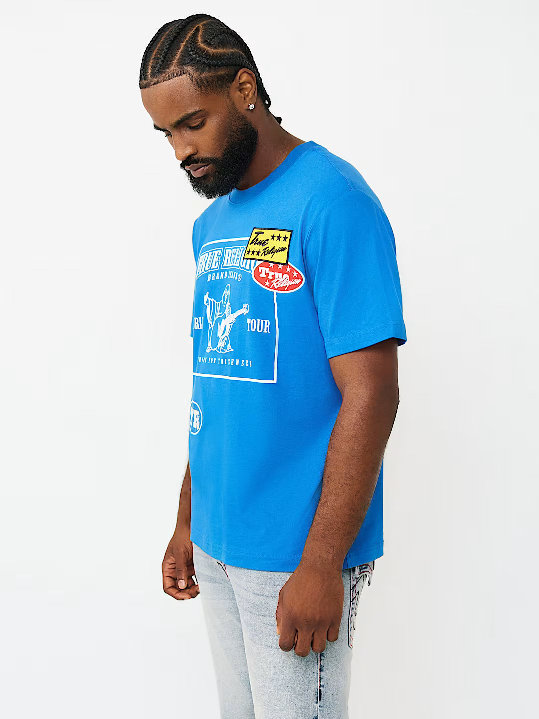 True Religion - World Tour Logo Patch Heavyweight Tee
