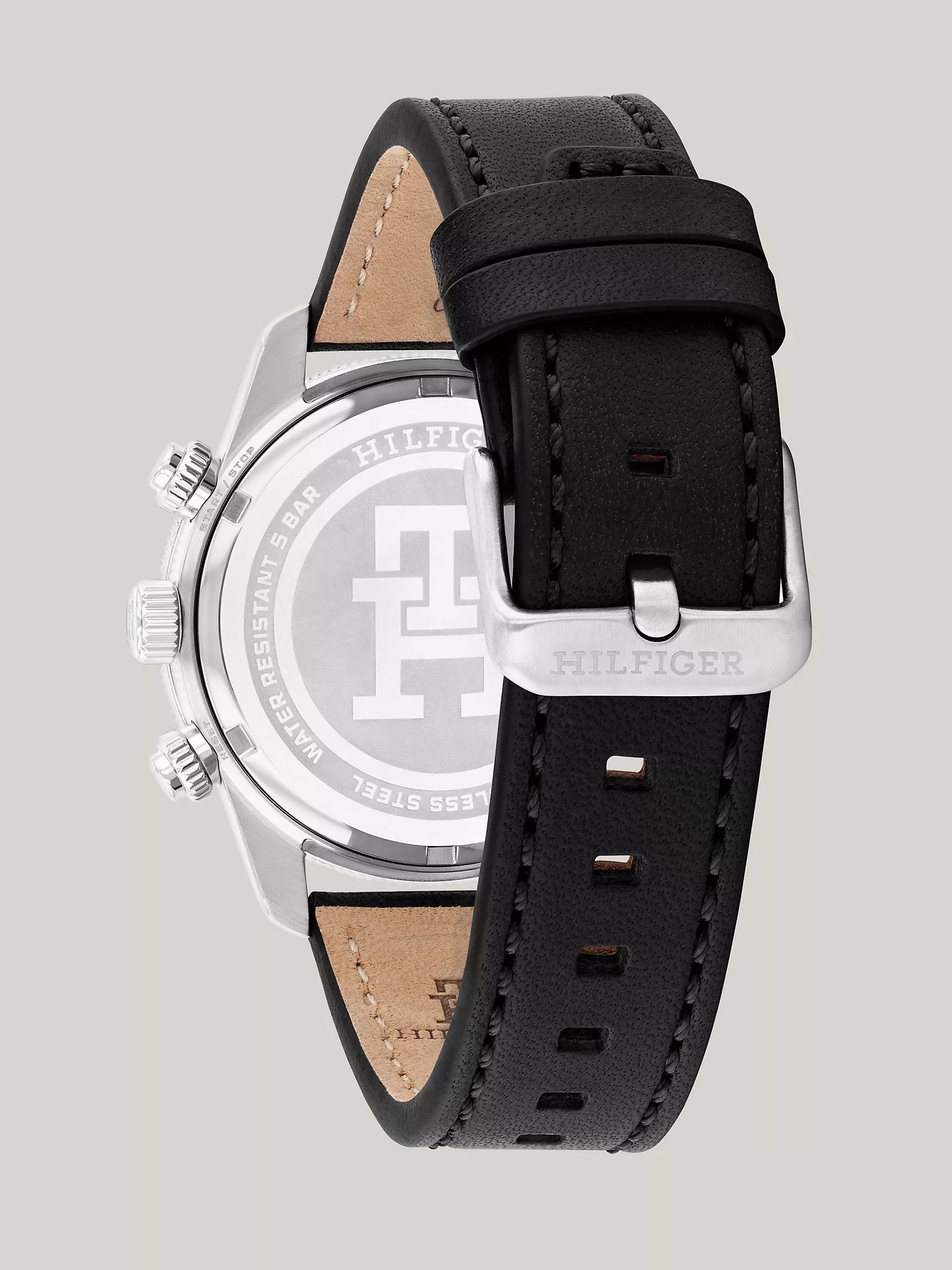41MM TH85 Leather Band Chronograph Watch