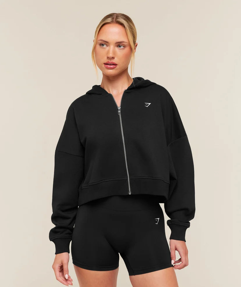GYMSHARK - Training Oversized Boxy Zip Through Hoodie
