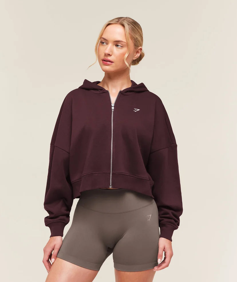 GYMSHARK - Training Oversized Boxy Zip Through Hoodie