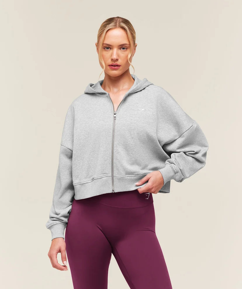 GYMSHARK - Training Oversized Boxy Zip Through Hoodie