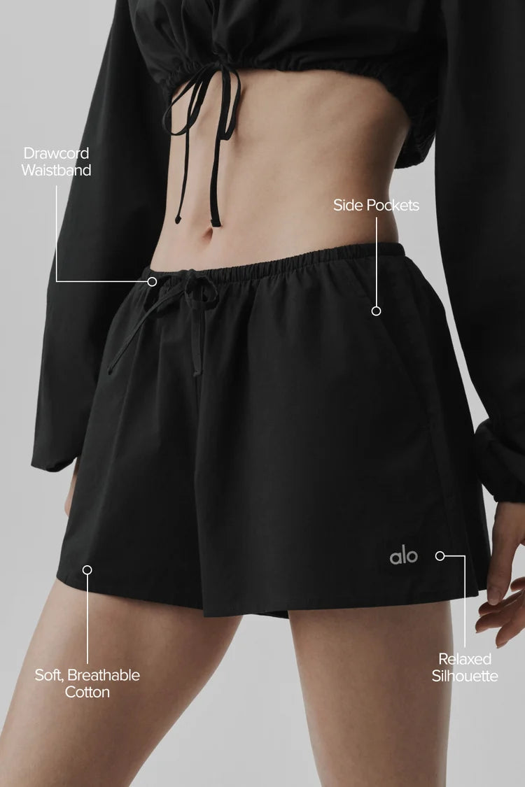 ALO YOGA - Cotton High-Waist Real Deal Short