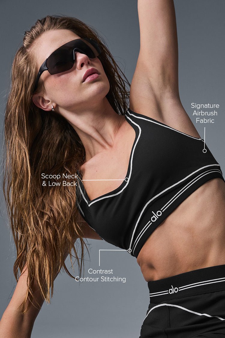 Alo Yoga - Airbrush Heart Throb Bra - Brandatak Store