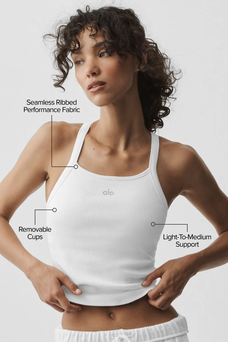 Alo Yoga - Seamless Ribbed Favorite Full Length Bra Tank