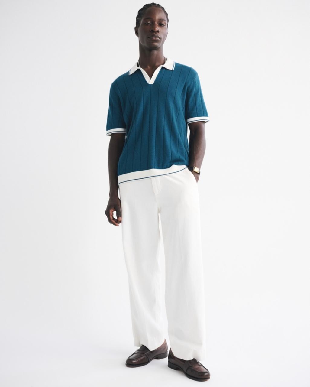 Abercrombie & Fitch - Preppy Tennis Johnny Collar Sweater Polo