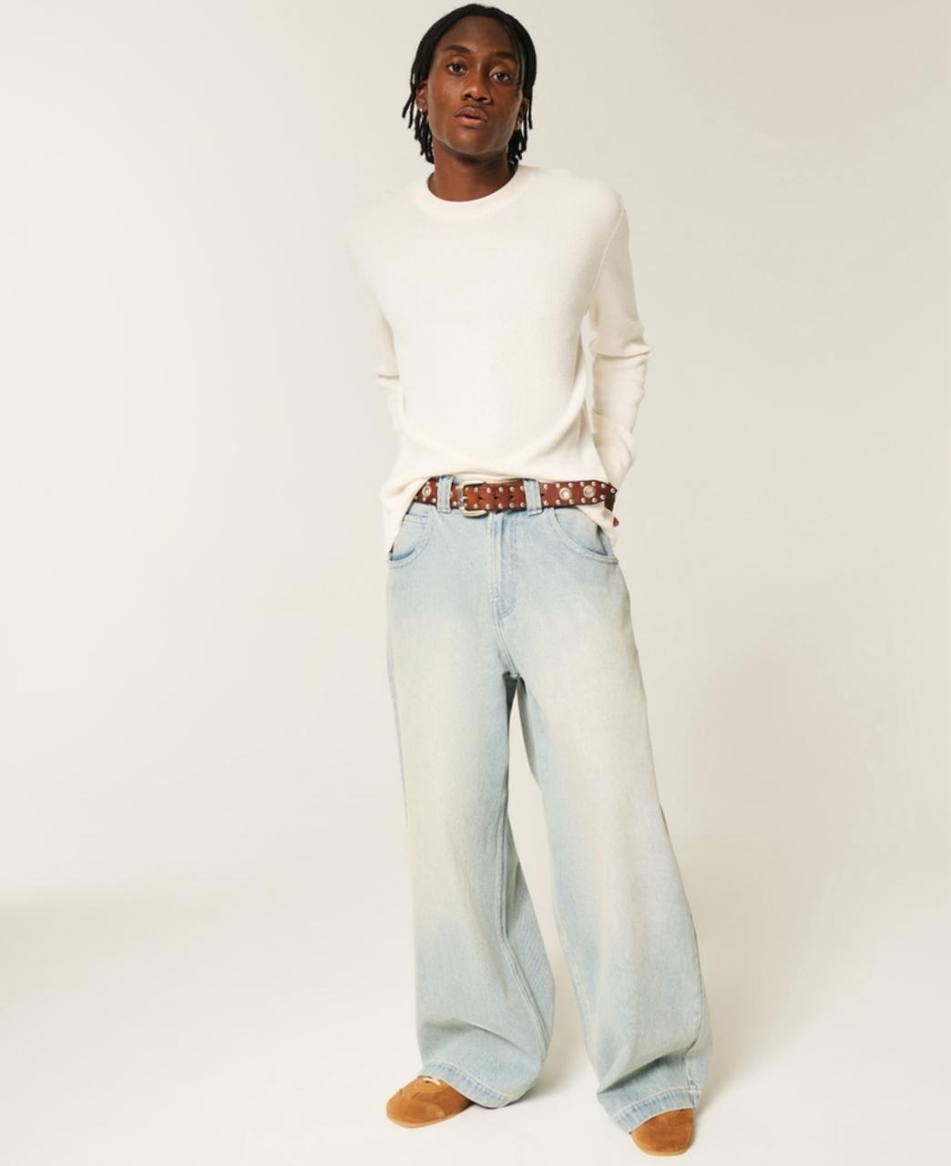Hollister - Relaxed Thermal Long-Sleeve Crew Shirt
