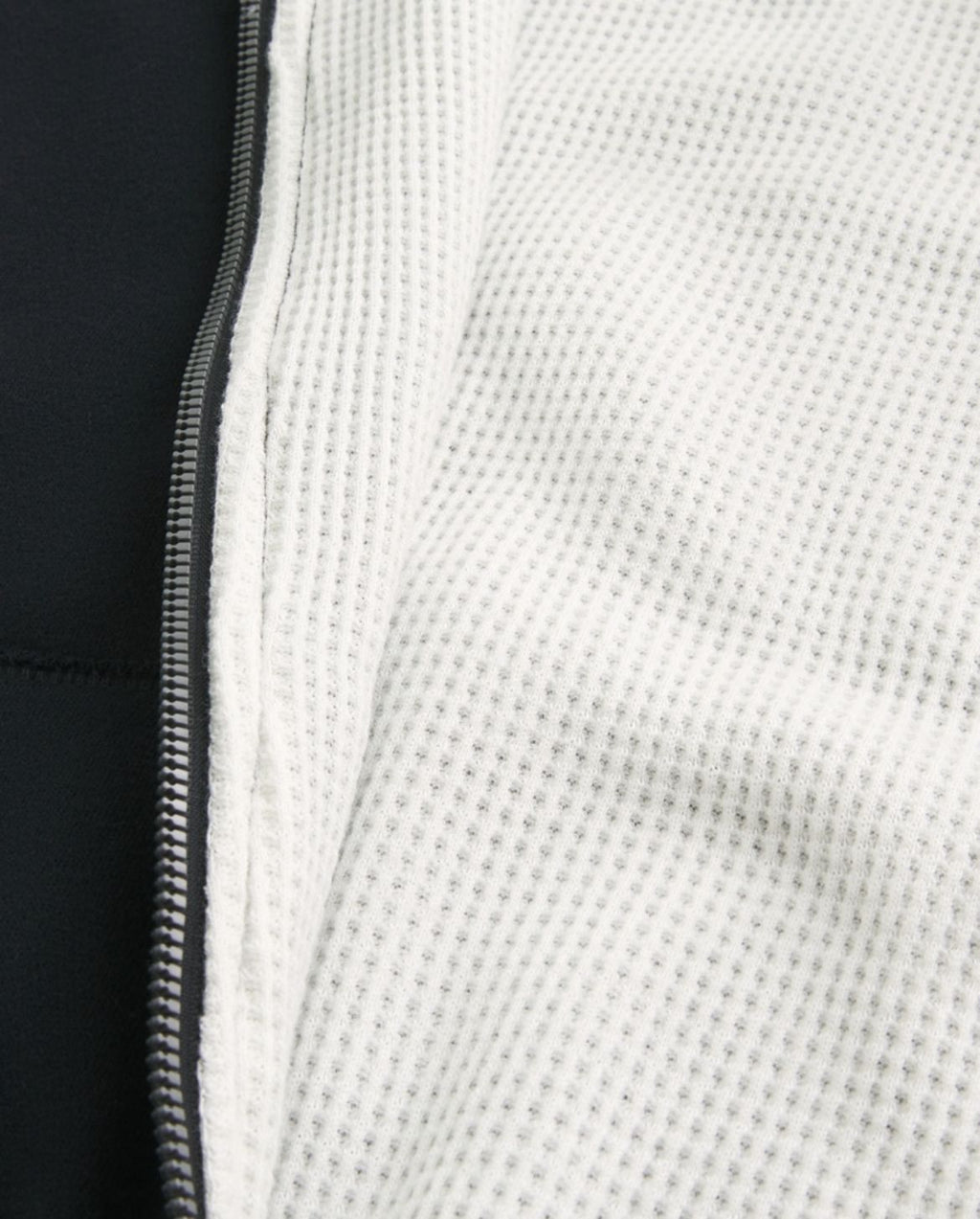 Hollister - Boxy Waffle-Lined Zip-up Hoodie