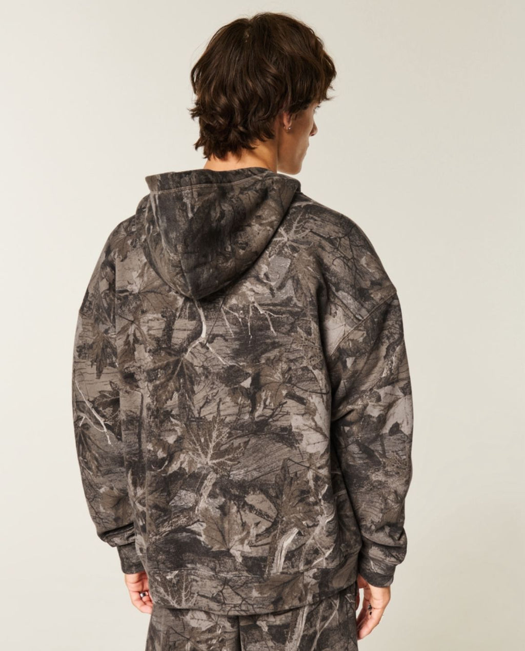 Hollister - Boxy Waffle-Lined Zip-up Hoodie