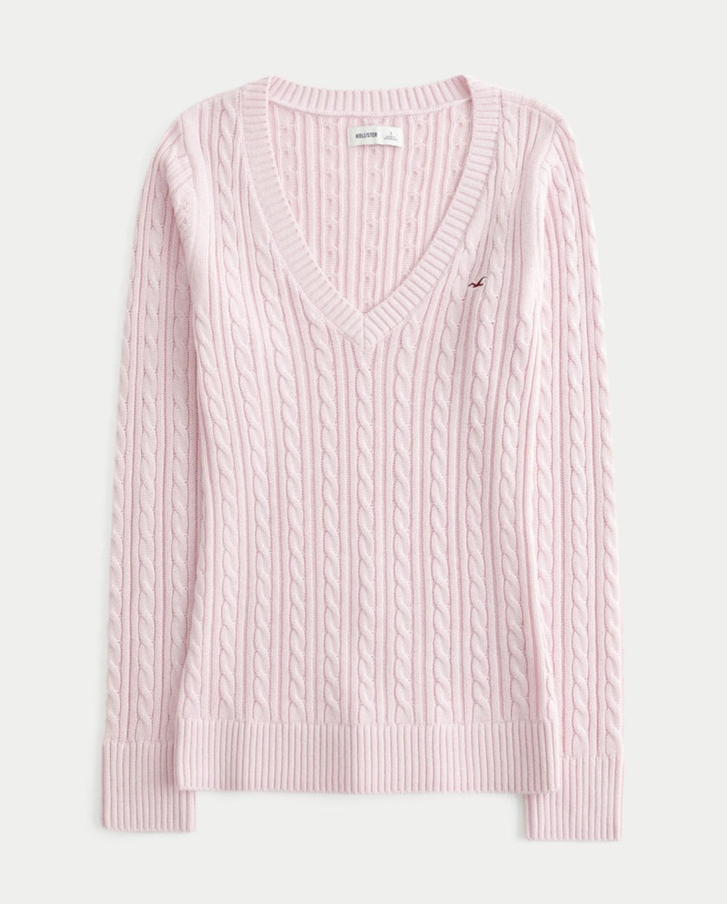 Hollister - Cable-Kint Icon V-Neck Sweater