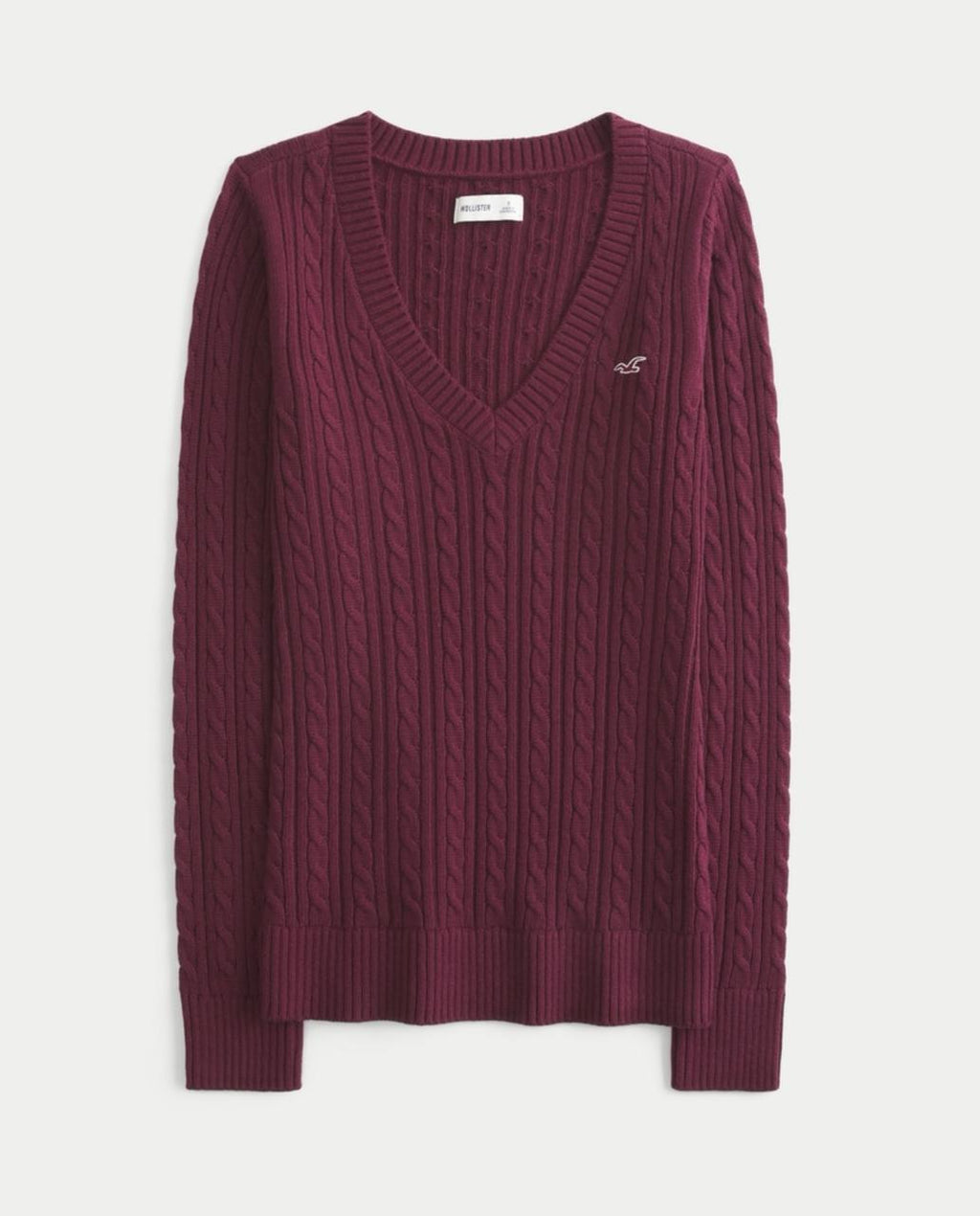 Hollister - Cable-Kint Icon V-Neck Sweater