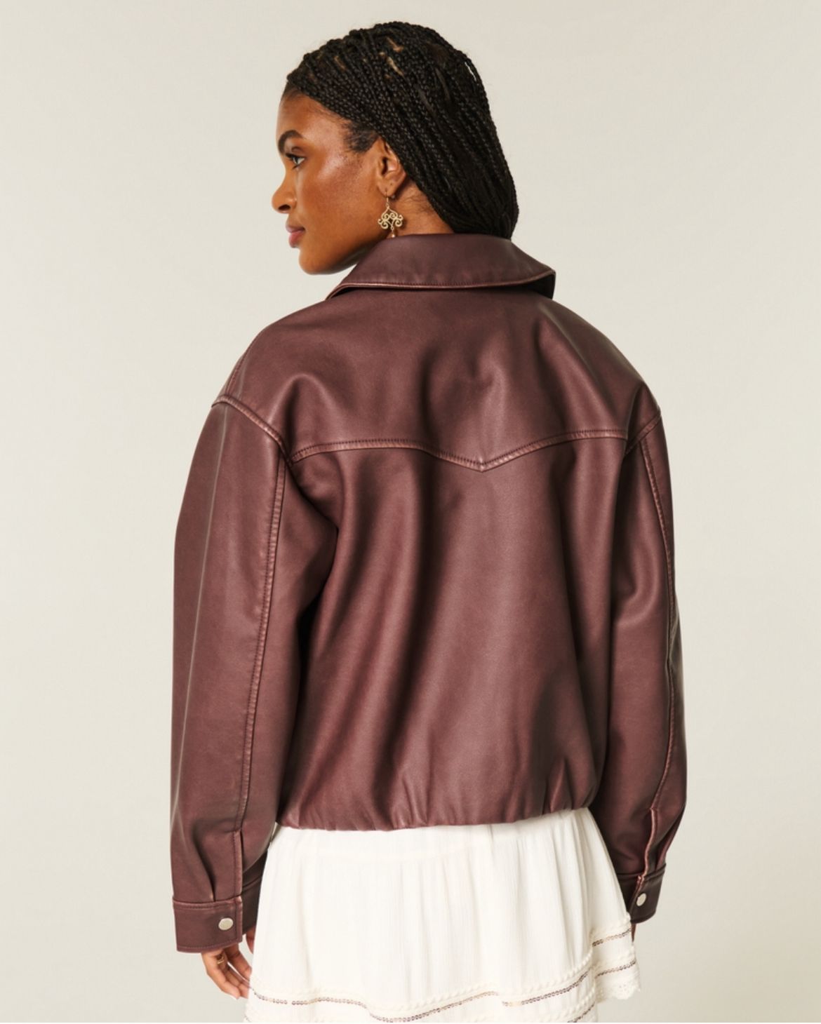 Hollister - Vegan Leather Zip-UP Jacket
