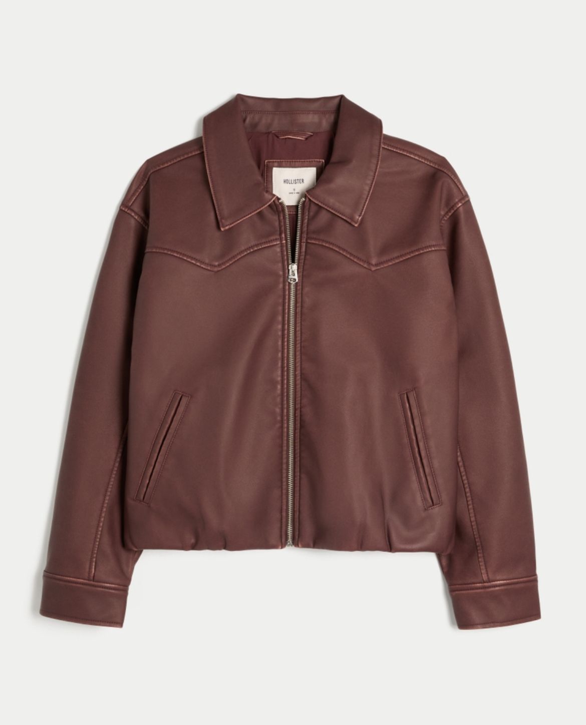 Hollister - Vegan Leather Zip-UP Jacket