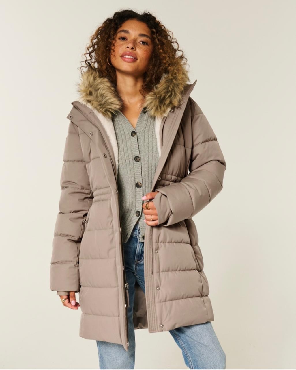 Hollister - Faux Fur-Lined Puffer Parka