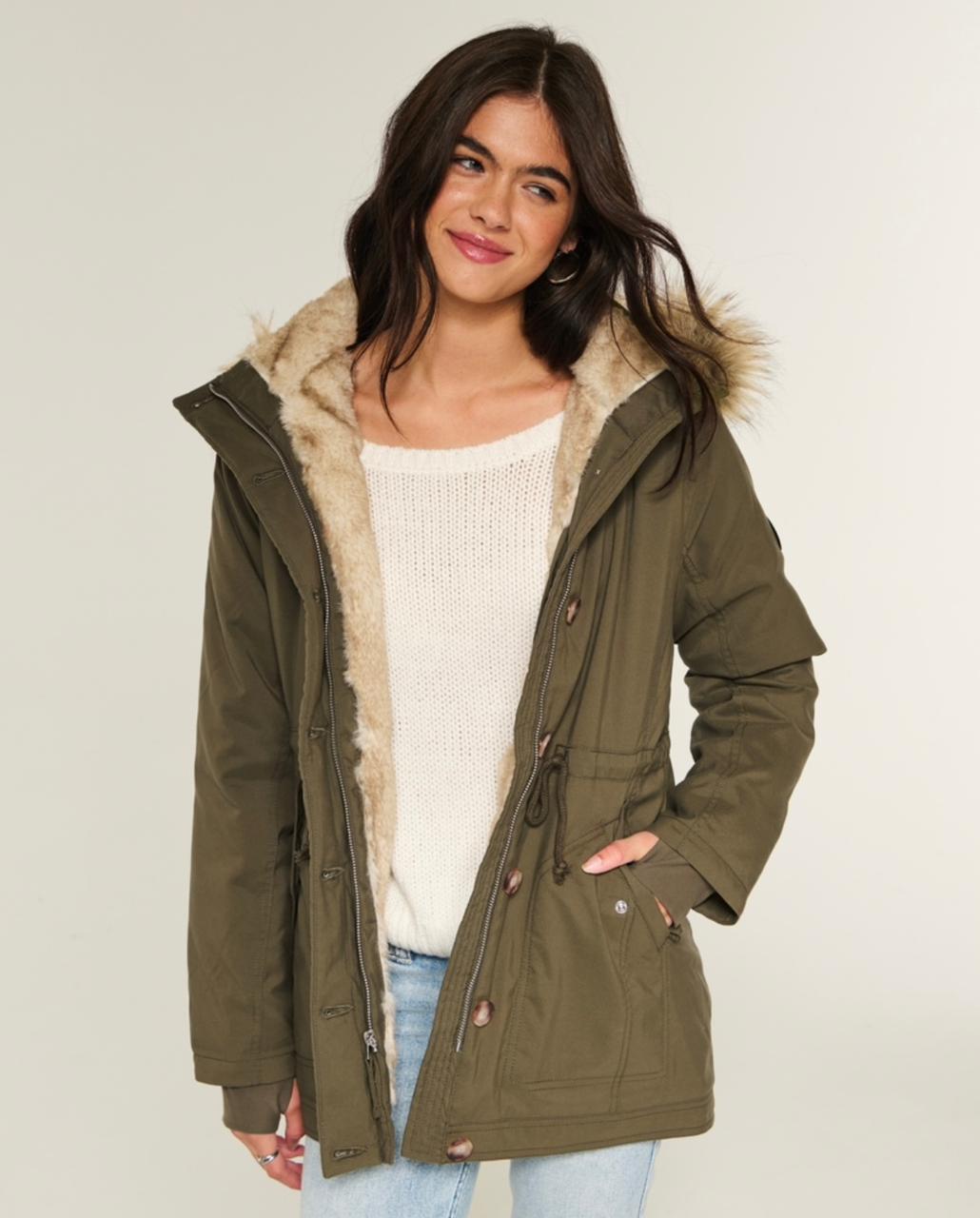 Hollister - Faux Fur-Lined Parka